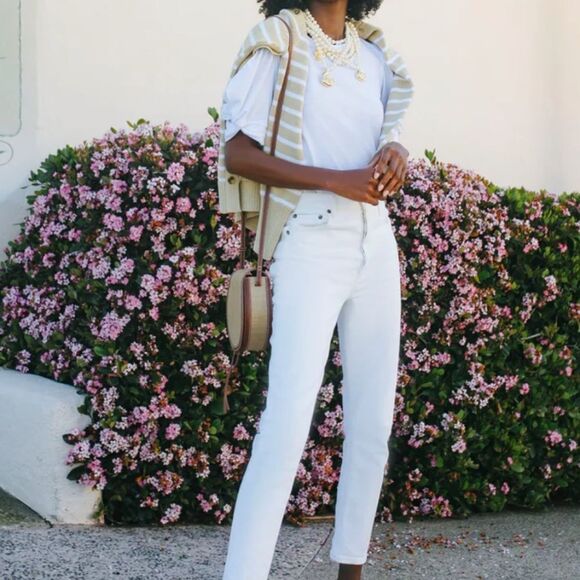 Tuckernuck XS Tan Stripe Bar Harbor Cotton Side Button Sweater - Picture 10 of 10